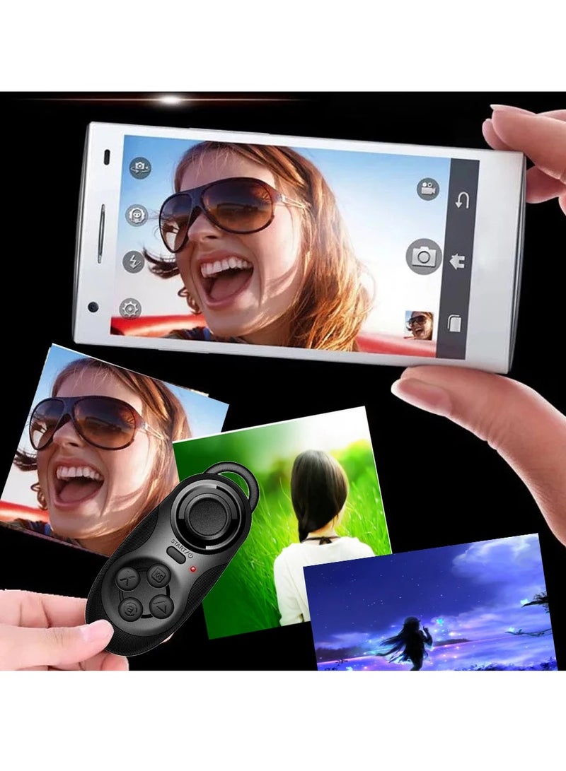 Bluetooth Remote Gamepad, Mini Wireless Gamepad Controller, Compact And Portable Selfie Timer Joystick, Mini USB VR Remote Control For IOS Android Smartphone PC Laptop, (1pc, Black) - Image 4