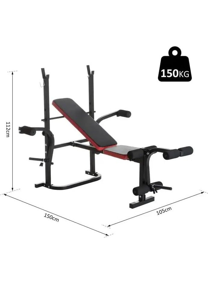 منصة تمرين متعددة المواضع للضغط بالثقل مع جهاز لتطوير عضلات الساق، مجموعة منصة ضغط بالثقل القياسية القابلة للطي للتمرين - Image 4