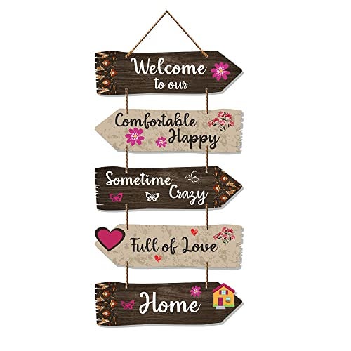 Artvibes Home Quotes Decorative Wall Art Wooden Wall Hanger For Living Room | Bedroom | Gifts | Wood Hangings For Home Decoration | Modern Decor Items | Designer Artworks (Wh 7304N) - Image 1