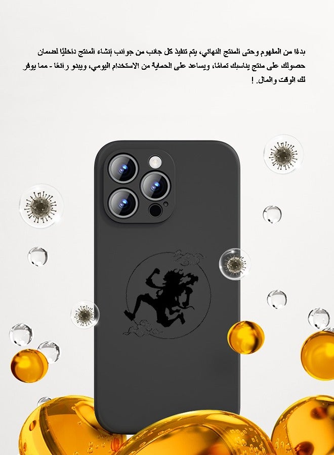 Compatible with iPhone 15 Pro Max Case Liquid Silicone Case Full Body Protective Cover Shockproof Slim Phone Case Anti-Scratch Soft Microfiber Lining - Image 2