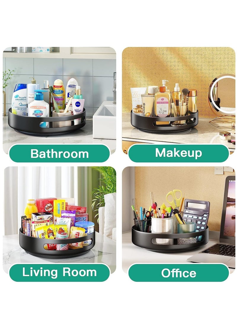 Arabest Lazy Susan Organizer, 12'' Metal Revolving Spice Rack, 360 Degree Rotatable Rack Stand for Kitchen Cabinet Countertop Pantry Storage Bathroom Black  - Image 5