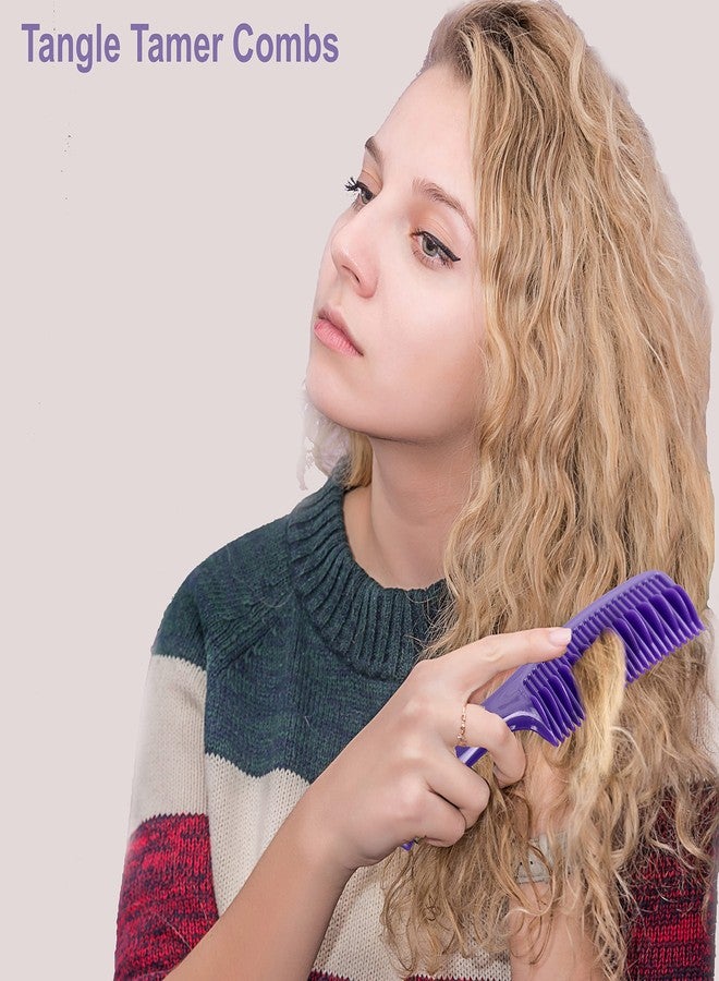 Allegro Combs 1003 Tangle Tamer Hair Comb Wide Tooth Shower Comb For Curly Hair Wet Or Dry Detangler Women’s Combs Made In The USA. 1 Piece. (Purple) - Image 5