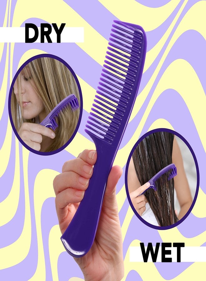 Allegro Combs 1003 Tangle Tamer Hair Comb Wide Tooth Shower Comb For Curly Hair Wet Or Dry Detangler Women’s Combs Made In The USA. 1 Piece. (Purple) - Image 4