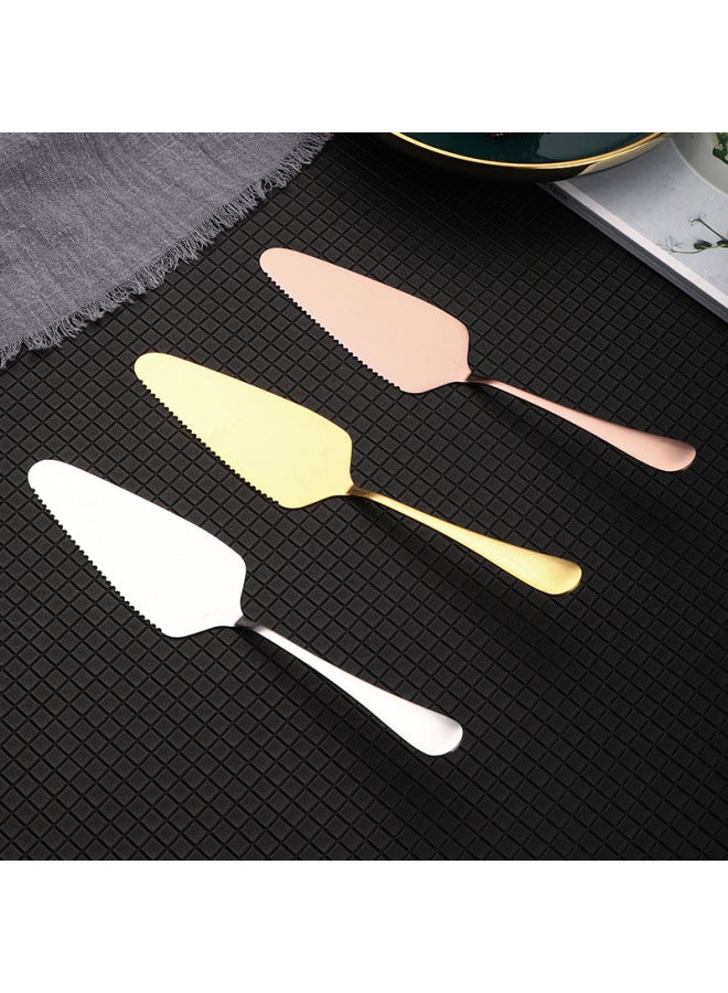 1010 Stainless Steel Triangle Toothed Cake Shovel Triangle Pizza Shovel Bread Shovel Baking Tools Special Cutter-Color:Silver  - Image 4