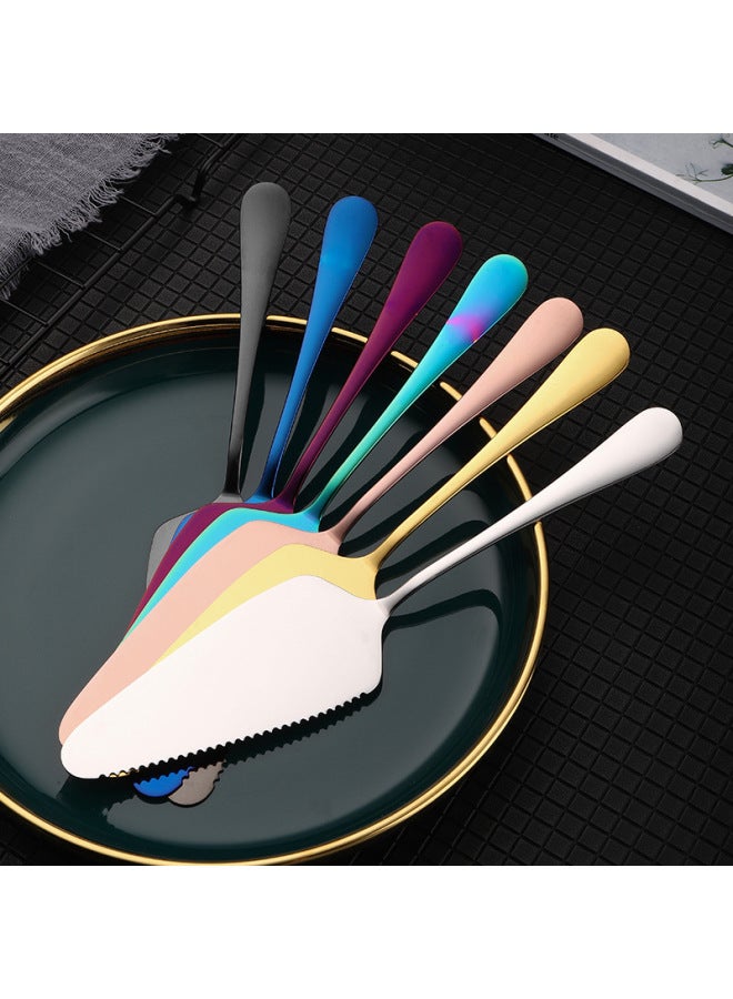 1010 Stainless Steel Triangle Toothed Cake Shovel Triangle Pizza Shovel Bread Shovel Baking Tools Special Cutter-Color:Silver  - Image 2
