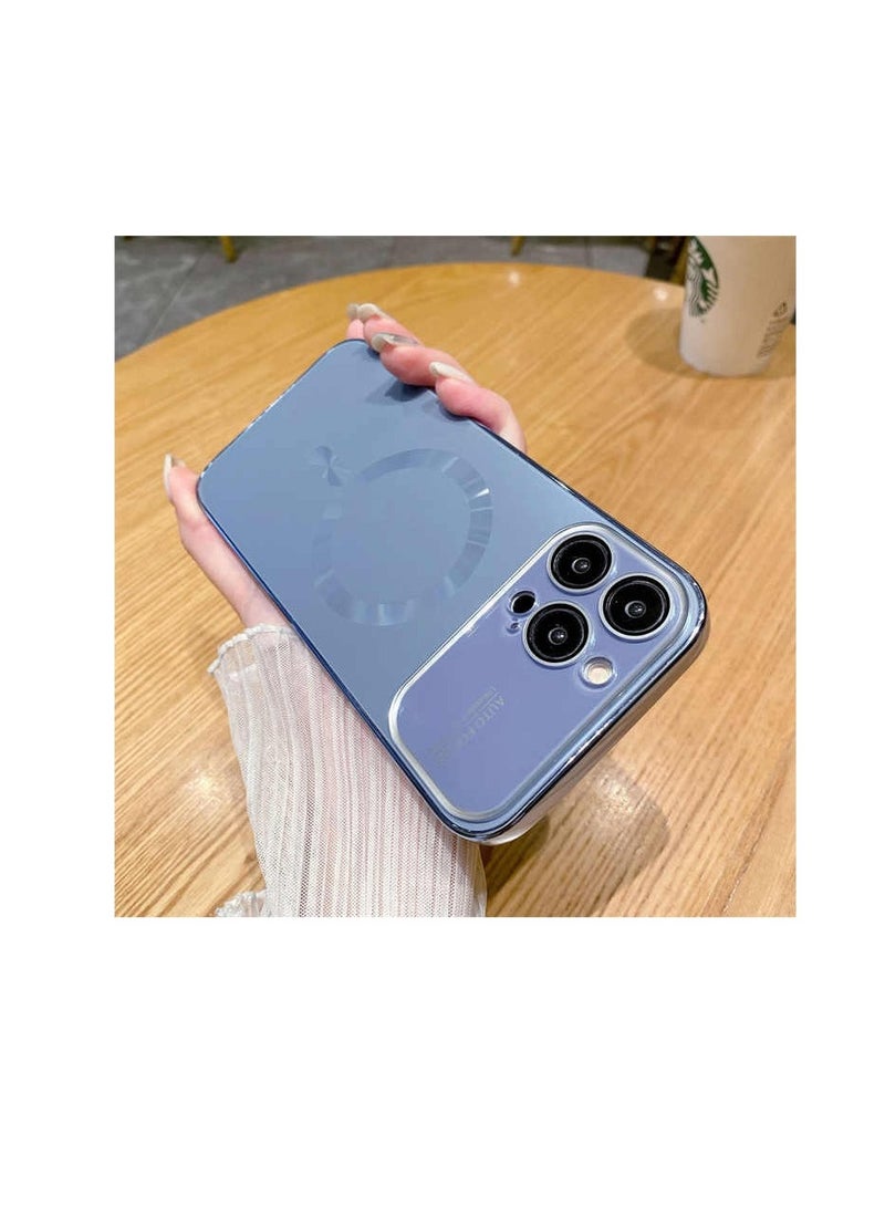Magnetic Case For Apple iPhone 15 Pro,Support Wireless Charging,Decase Matte Frosted Skin-Feel Cover,Slim Lightweight Anti-Scratch Shell With Big Window Glass Camera Protector - Image 1