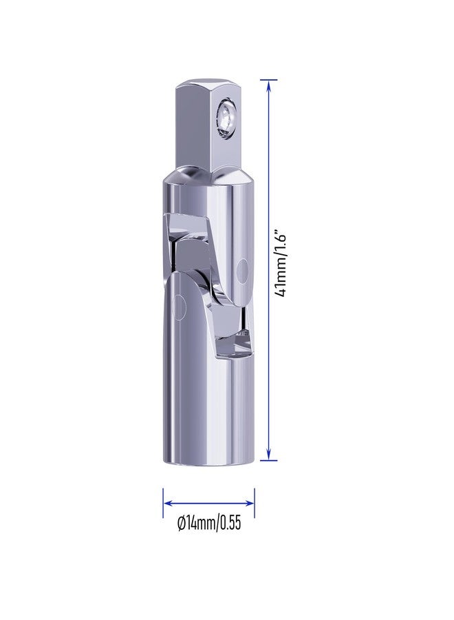 FOCMKEAS 2PCS Universal Joint Socket Adapter Set, 1/4-In Drive CR-V Access Fasteners at Any Angle Swivel Adapter, Suitable for Narrow Spaces - Image 3