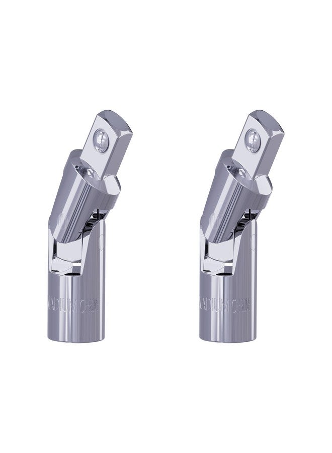 FOCMKEAS 2PCS Universal Joint Socket Adapter Set, 1/4-In Drive CR-V Access Fasteners at Any Angle Swivel Adapter, Suitable for Narrow Spaces - Image 1