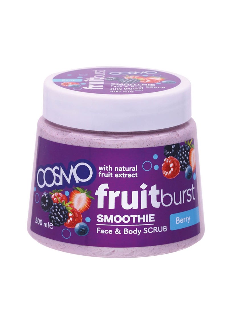 COSMO Fruitburst Smoothie Face And Body Scrub With Berry 500ml 