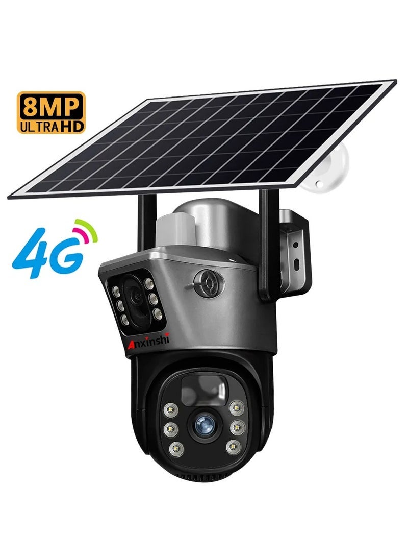 Generic 4G Dual Lens Dual Screen CCTV with Motion Detection & Automatic Tracking – Wireless Solar Surveillance Camera, HD Night Vision, IP66 Waterproof, 360° Pan & Tilt – Remote Monitoring for Home & Business Security - Image 5
