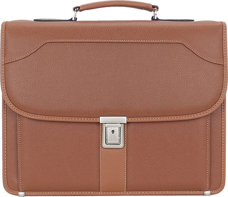 Case Club Lock Mechanism Men's Briefcase with 156 Inch Laptop Compartment and Shoulder Strap  - Image 1