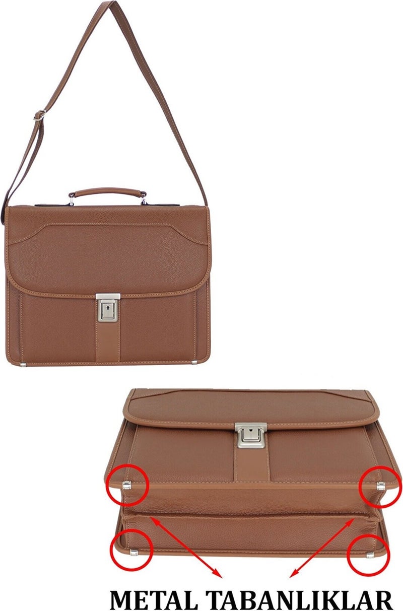 Case Club Lock Mechanism Men's Briefcase with 156 Inch Laptop Compartment and Shoulder Strap  - Image 5