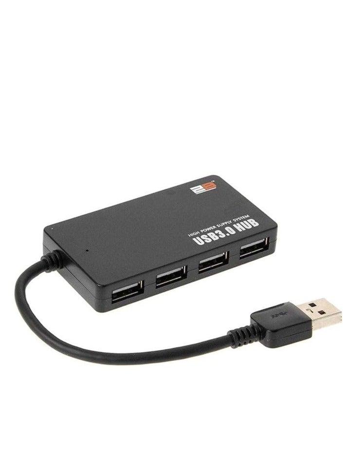 2B TOBY CV132 USB Hub Adapter with 4 Ports, Up to 5Gbps USB3.0 to 4 Ports, Black, 2B  - Image 1