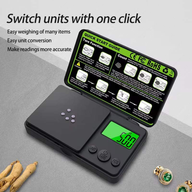 Gadgetronics Digital Pocket Scale, 200g x 0.01g Precision, Jewellery and Chemical Weighing, Portable Home & Goldsmith Use,Portable Gold Weighing Machine for Accurate Measurements with Digital Display - Image 5