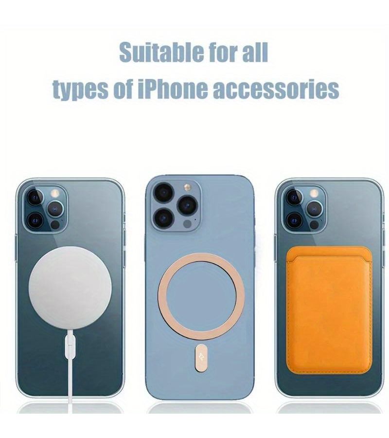 Golden Lightning 1pc Universal Metal Ring Plate for Magsafe Wireless Charging Car Phone Mount - Image 5