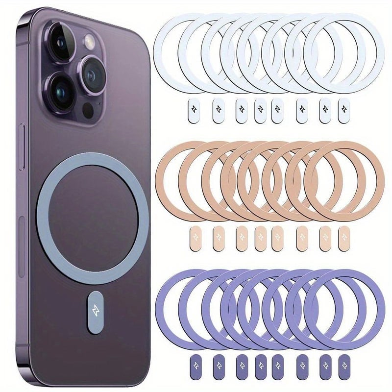 Golden Lightning 1pc Universal Metal Ring Plate for Magsafe Wireless Charging Car Phone Mount - Image 3