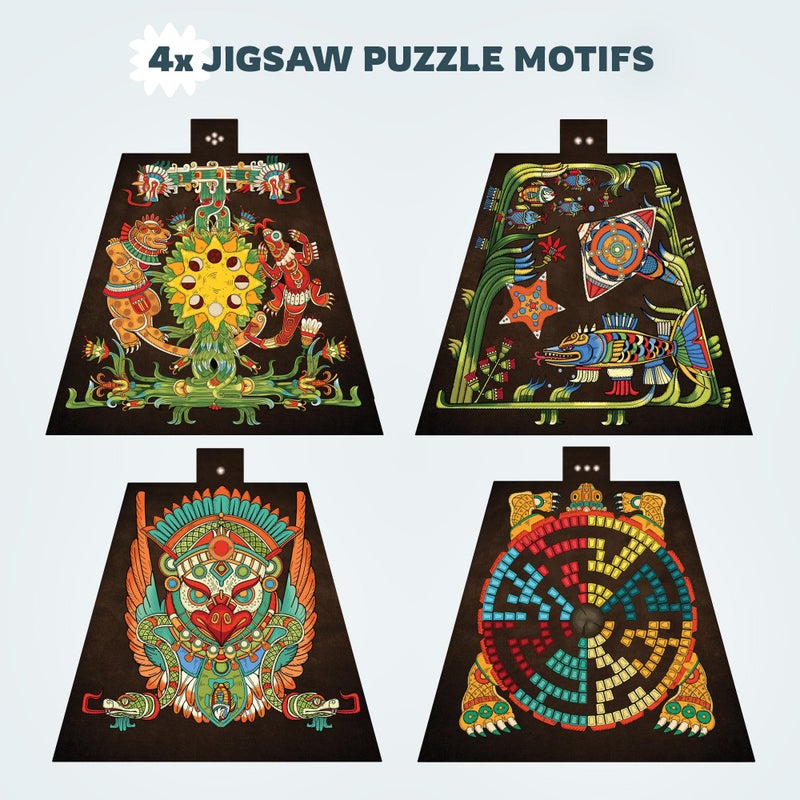 iDventure Cluepuzzle Pyramid of The Sun | Puzzle Box with Jigsaw Puzzle | Escape Room Game | Treasure Box | 3D Wooden Puzzle | Sequential Puzzles Puzzle Box Adults and 10+ | Money Gift Box - Image 4