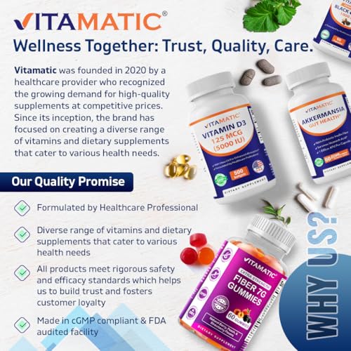 Vitamatic Apple Pectin 700mg – 120 Vegetarian Capsules per Bottle Natural Dietary Fiber Supplement – Supports Digestive Health & Regularity* - Image 4