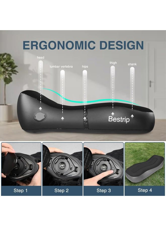 Bestrip Auto Inflatable Couch, Air Mattress Sofa Bed with Portable Air Pump (black) - Image 3