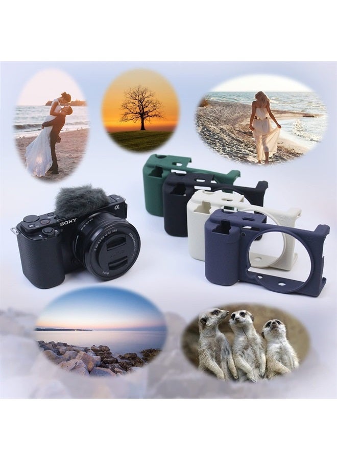Easy Hood ZV-E10 Camera Case Camera Cover Protection Skin For Sony ZV-E10 Digital Camera, Protects Camera from Scratches and Friction with Soft Silicone Material (Green)