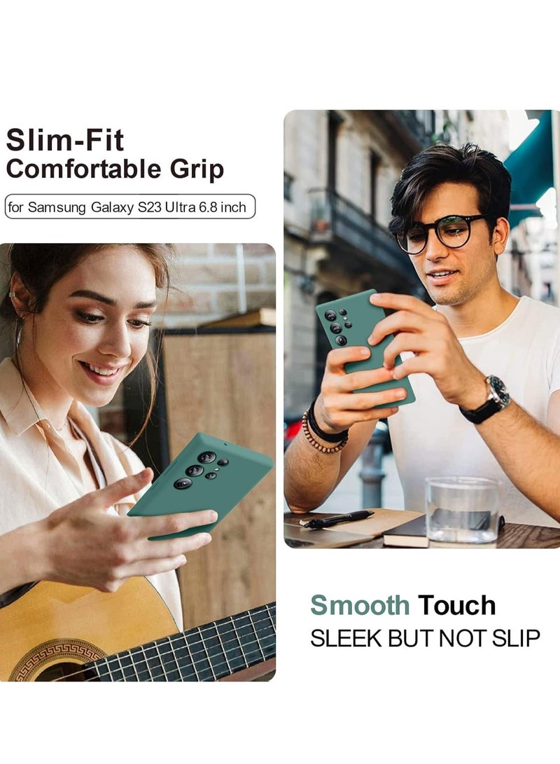 BORTONY Galaxy S23 Ultra Case Camera Protective Soft Silicone Cover Case Luxury Design Flexible Slim Cover Compatible with Samsung Galaxy S23 Ultra - Image 2