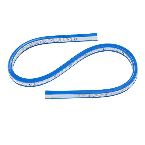 Pacific Arc Flexible Curve Graduated 18 Inch Ruler with Inking Edge, for Drawing, Pattern Making, Engineering, Stencil Making, Saddle Fitting - Image 1