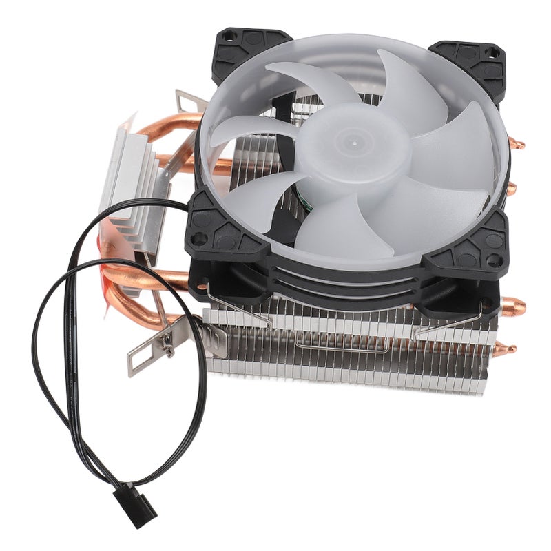 CPU Air Cooler 90mm 48cfm 1800PRM 2 Copper Heat Pipes RGB Lighting Computer CPU Cooling Fans for Intel LGA115X for AMD AM4 - Image 3