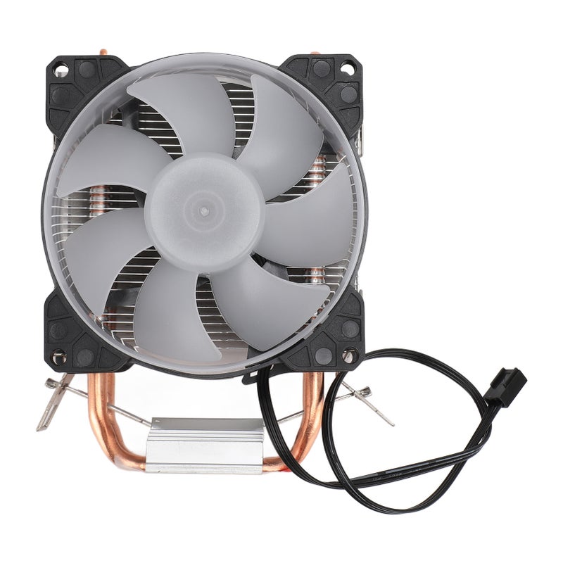 CPU Air Cooler 90mm 48cfm 1800PRM 2 Copper Heat Pipes RGB Lighting Computer CPU Cooling Fans for Intel LGA115X for AMD AM4 - Image 2
