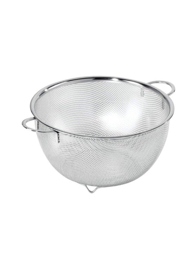 DHAVAL Kavid Heavy-Duty Stainless Steel Colander with Double Handles - Large Micro-Perforated Strainer for Draining Pasta, Vegetables, Fruits, and Grains - Rust-Resistant, Dishwasher Safe, 25x5 cm - Image 1
