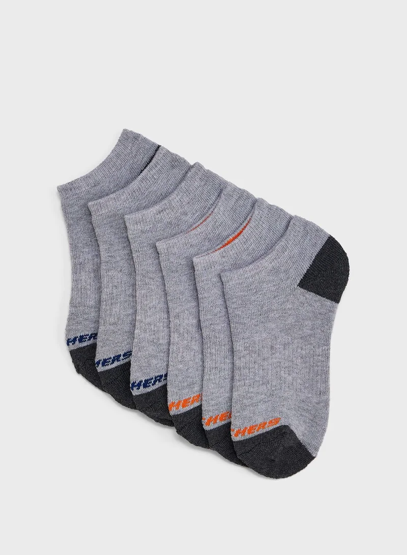SKECHERS Kids 6 Pack No Show Socks