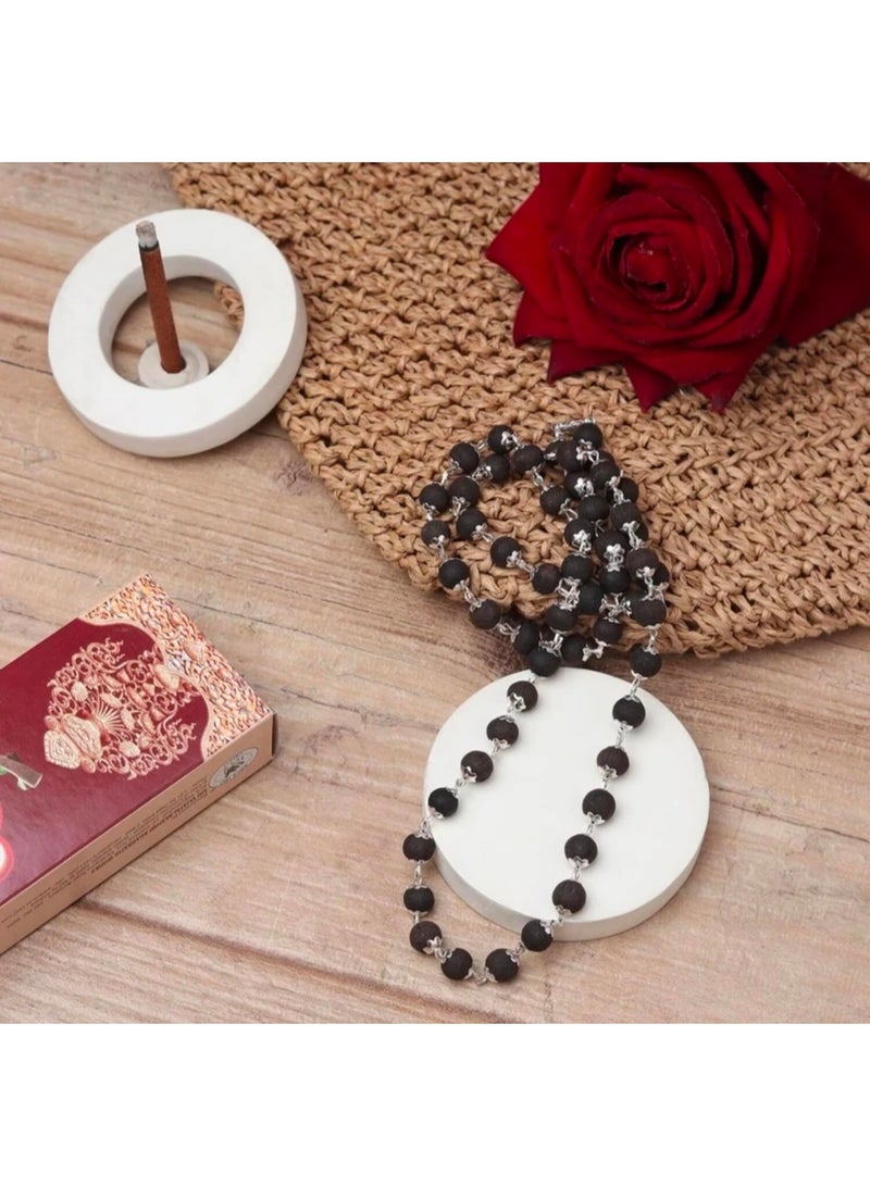 قلادة كارونجالي مصنوعة يدوياً (خشب الأبنوس الأسود)، معتمدة من المختبر - Image 2