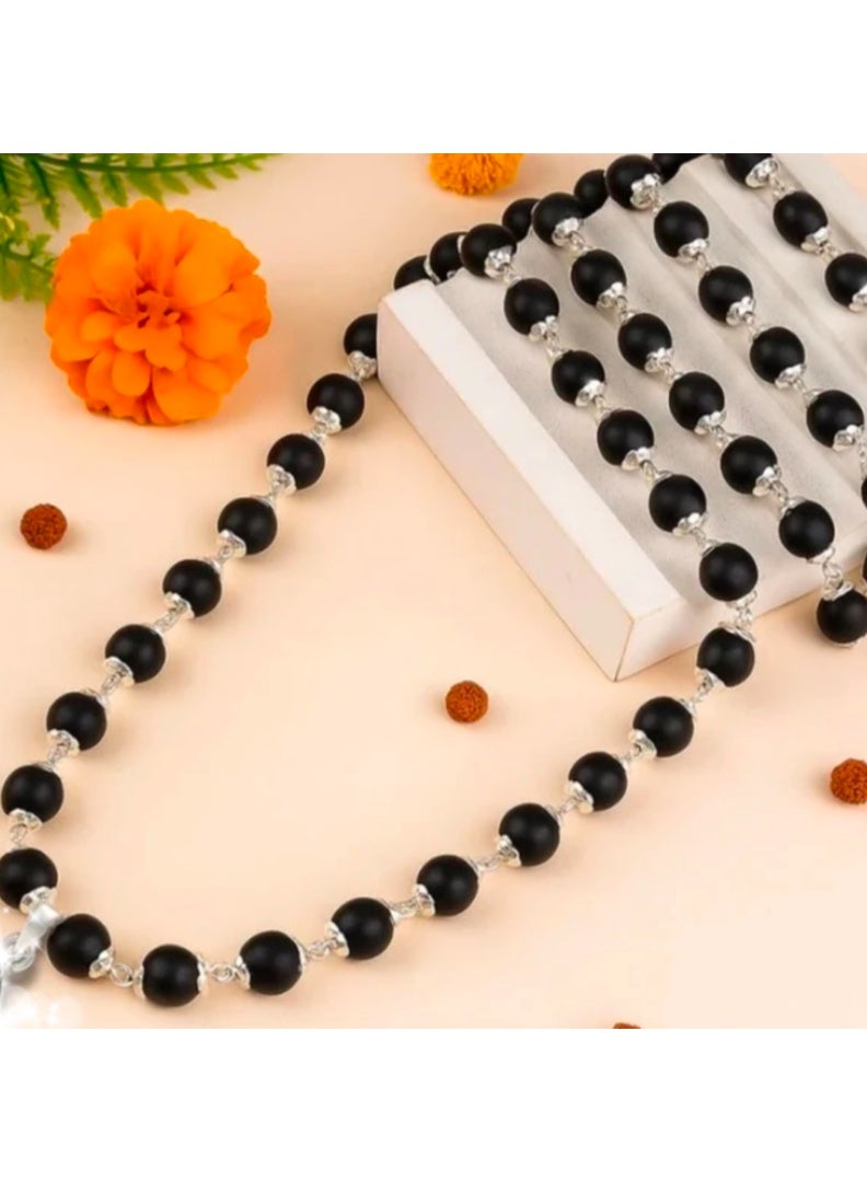 قلادة كارونجالي مصنوعة يدوياً (خشب الأبنوس الأسود)، معتمدة من المختبر - Image 1