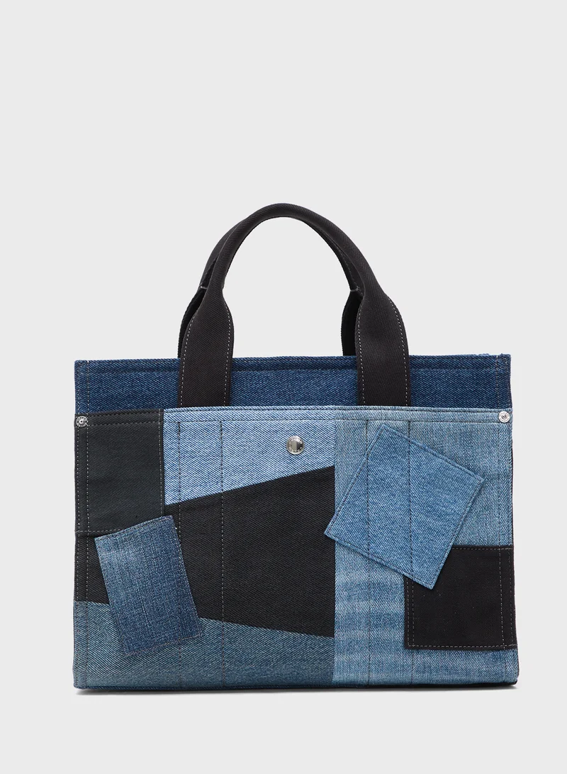 COACH Cargo Tote Bag 34 in Denim