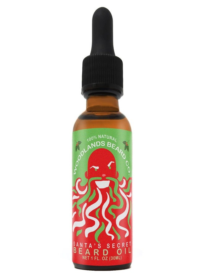 INVJOY Santa's Secret Beard Oil Scented Like a Christmas Candy Cane With Peppermint, Clove, Ylang Ylang and Sweet Orange from Woodlands Beard Co. - Image 1