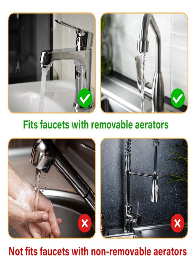 Hariendny Faucet Snap Adapter Connection Sink Faucet Adapter Portable Dishwasher Faucet Adapter Faucet Aerator Sink Hose Adapter Countertop Dishwasher Connection Accessories (15/16-27Male or 55/64-27Famale) - Image 3