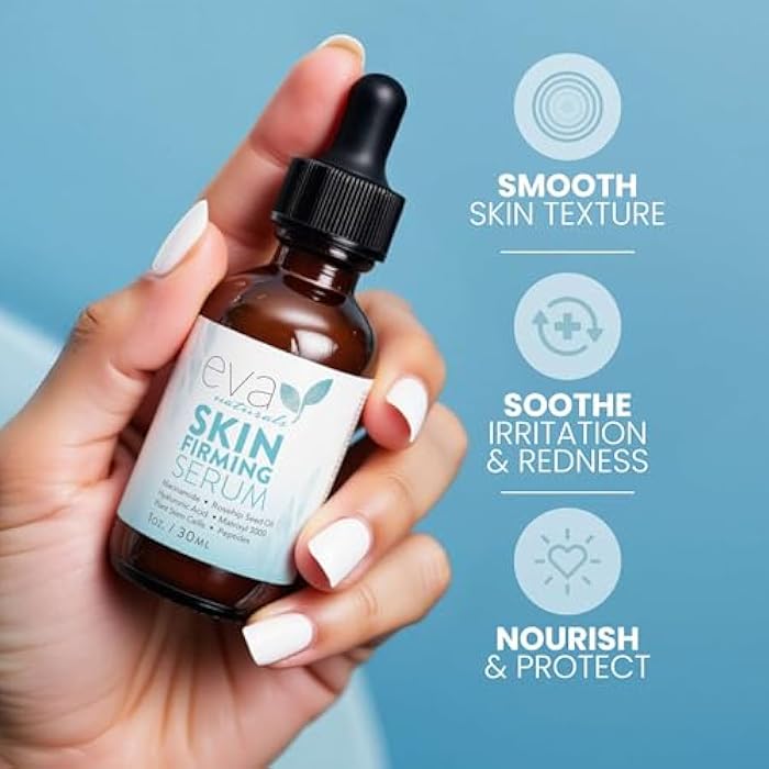 Eva Naturals Skin Firming Serum with Niacinamide and Hyaluronic Acid, 1 oz - Image 2