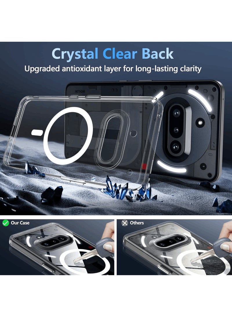 Aookay Magnetic for Nothing Phone 3a Pro Case, [Not-Yellowing] Mil-Grade Protection Shockproof Protective Phone Cover Case for Nothing Phone 3a Pro (Clear) - Image 4