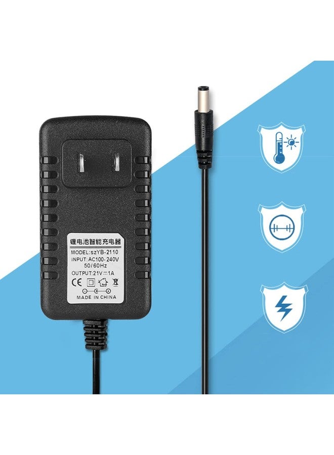 شاحن بطارية بحجم 21 فولت/1 أمبير، محول من النحاس ABS لشحن بطاريات الليثيوم، للمنزل (معيار أمريكي 100-240 فولت) - Image 4