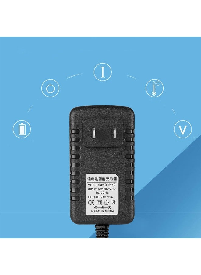 شاحن بطارية بحجم 21 فولت/1 أمبير، محول من النحاس ABS لشحن بطاريات الليثيوم، للمنزل (معيار أمريكي 100-240 فولت) - Image 5