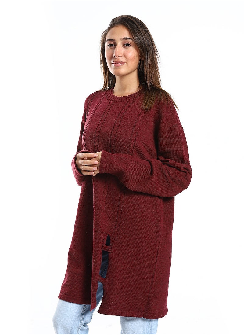 Caesar - Wool women Pullover With Multi Design - Image 1