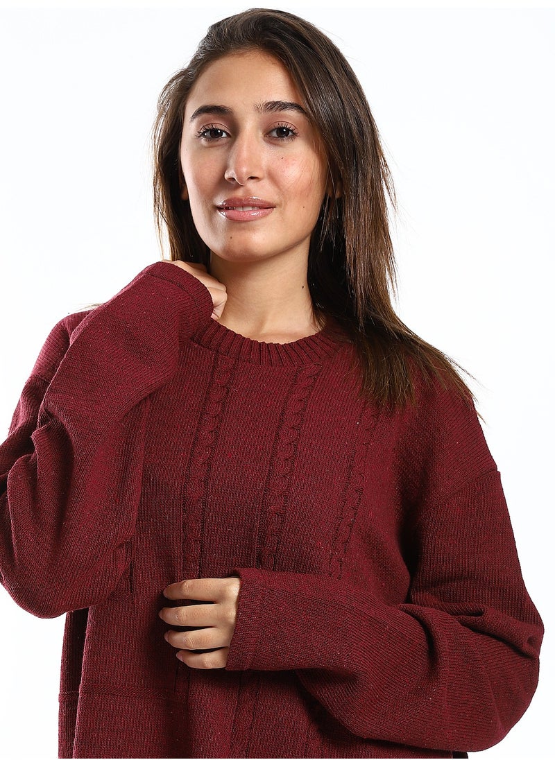 Caesar - Wool women Pullover With Multi Design - Image 1