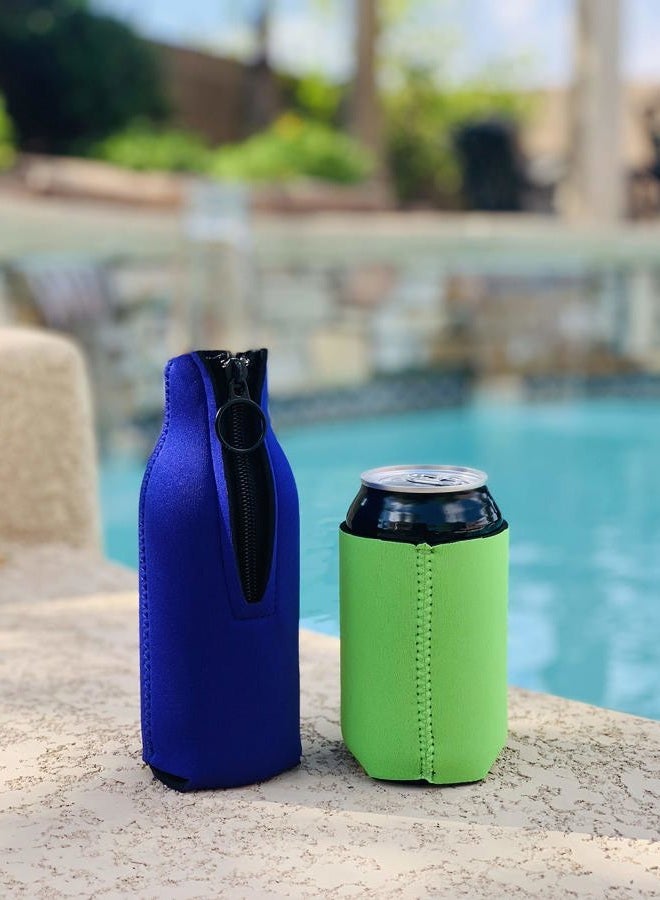 Funiverse Bulk 24 Pack Bottle and Can Insulated Cooler Sleeves - 12 Cans and 12 Bottles in Assorted Colors - Image 3