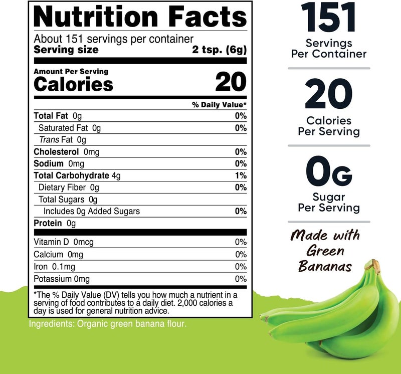 Nutricost Organic Green Banana Flour - 2 Pounds - Image 2