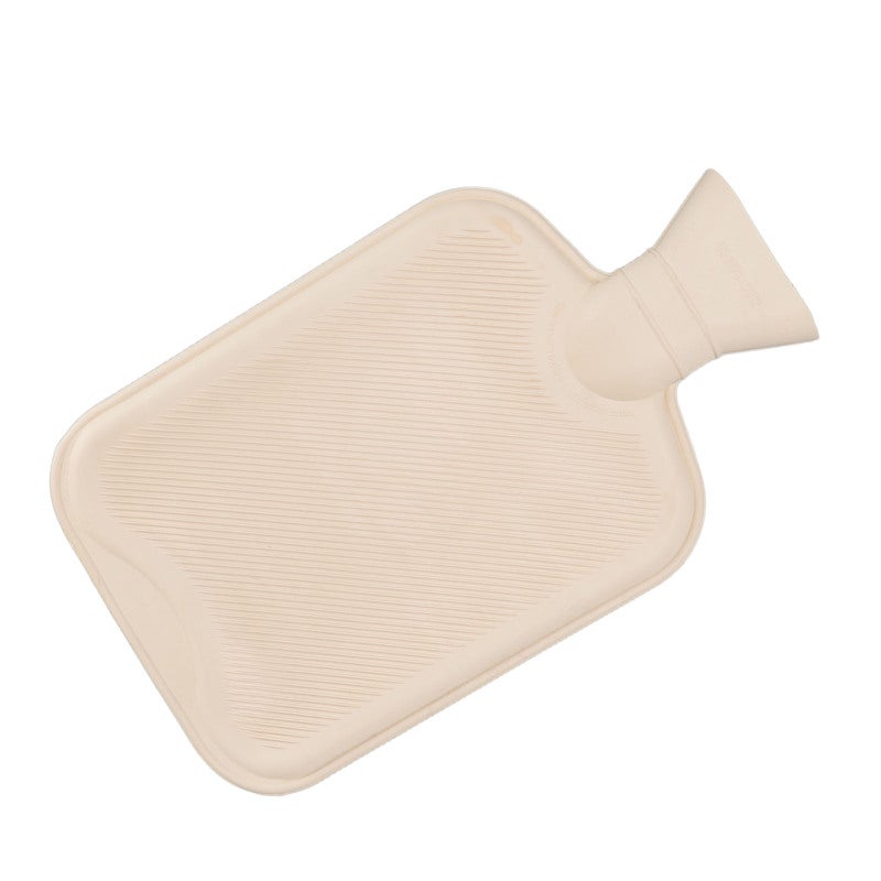 Hot Water Bottle 2/3 Capacity Black Plush Detachable Cover - 6-8 Hours Heat Retention Rubber Water Bag for Discomfort Relief Muscle Soreness Menstrual Cramps - Image 2