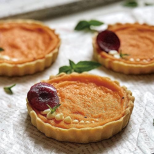 RINKLE TRENDZ Aluminium Round Pie Dish Quiche Pan Tart Mould with Removable Bottom Small - 5 Inch top Size - Set of 3 of Same Size - Image 5