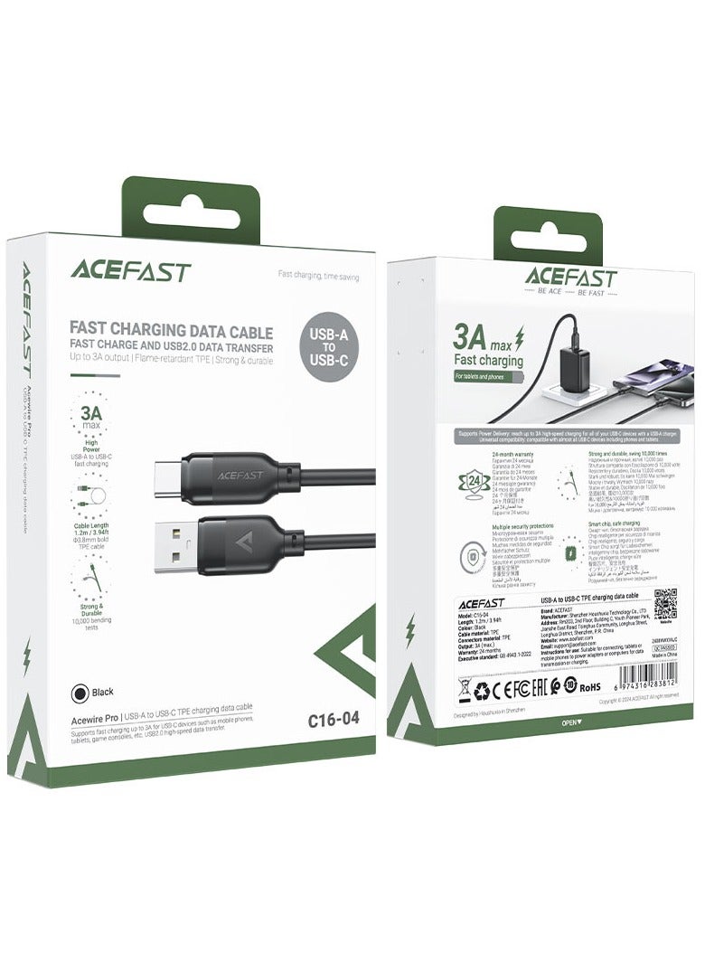 ACEFAST C16-04 USB-A to USB-C charging data cable. - Image 5