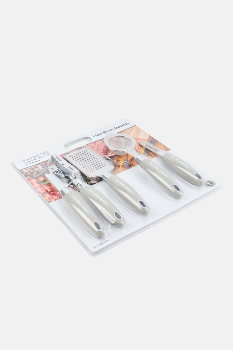Hamilton Beach 4-Piece Kitchen Utensil Set, Grey - Image 2