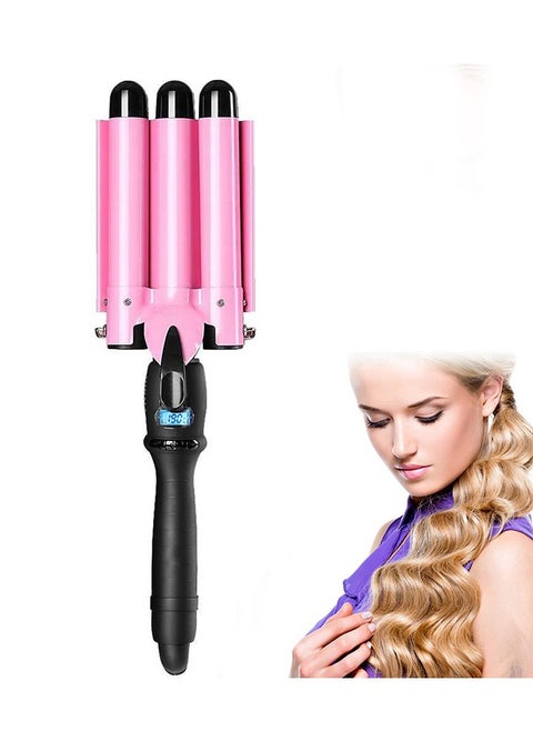 Hair Waver Curling Iron Wand 25mm with LCD Display Adjustable Temperature