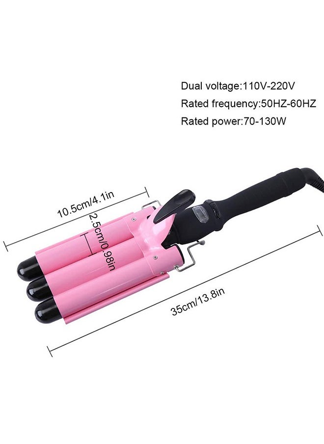 Hair Waver Curling Iron Wand 25mm with LCD Display Adjustable Temperature