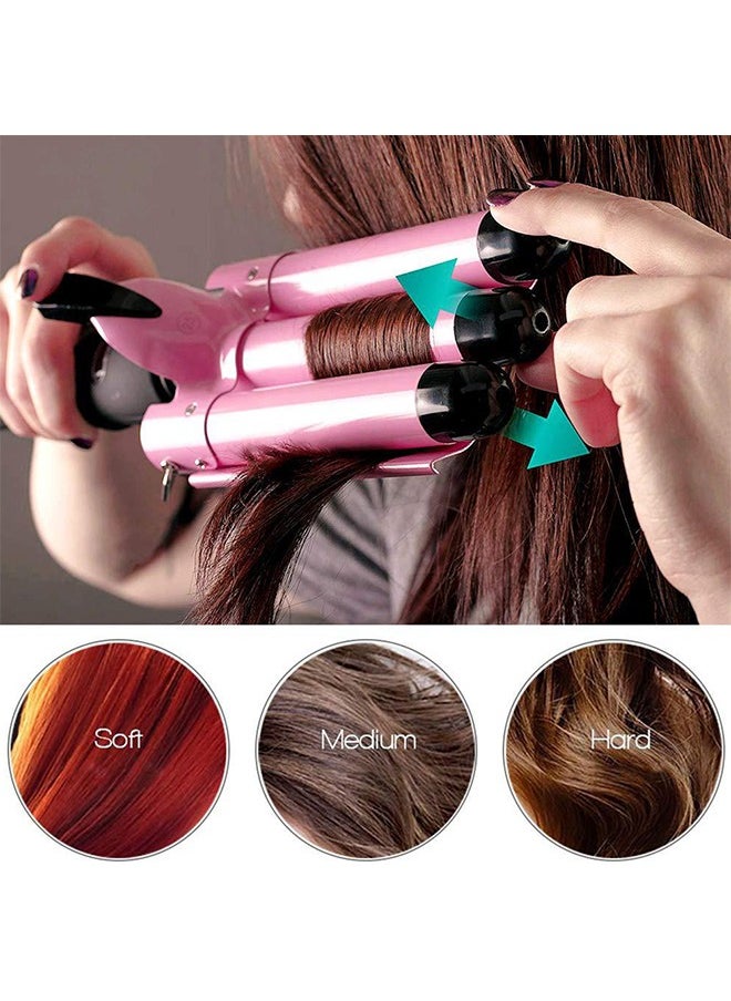 Hair Waver Curling Iron Wand 25mm with LCD Display Adjustable Temperature
